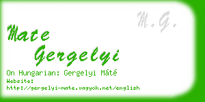 mate gergelyi business card