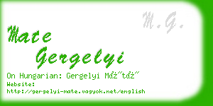 mate gergelyi business card